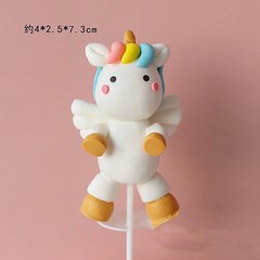 유니콘 파티 케이크 장식 무지개 말 파티 흔들 목마 소녀 소년 아기 생일 생일 파티 Unicornion Babyshower Favo, 스타일10, 1개