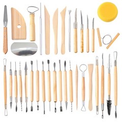 우드카빙키트 Modeling Tools Carving Clay Pottery Polymer Complete Set, 01 as shown