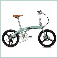 초경량 자전거 티티카카미니벨로 접이식 20인치 커플, 20인치 일체형 휠 브라운 7단 20인치