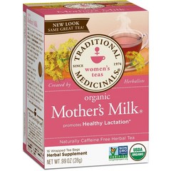 트레디셔널 메디셔널 오가닉 마더스 밀크 허벌 티 16티백 6팩 Organic Mothers Milk Womens Tea Traditional Medicinals, 6개