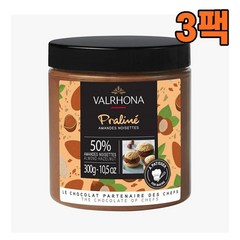 (프랑스직구) 발로나 헤이즐넛 프랄린 초콜릿 300g, 3팩