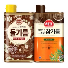 [사조대림] 고소한참기름500ML x1개 +참진한들기름500ML x1개, 1세트