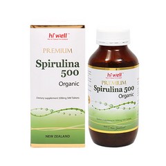 뉴질랜드 스피루리나 / 하이웰 프리미엄 유기농 스피루리나 500mg 500정, 1개