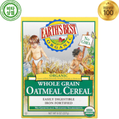 얼스베스트 오가닉 통곡물 홀 그레인 오트밀 씨리얼 227g Whole Grain Oatmeal Cereal, 1개