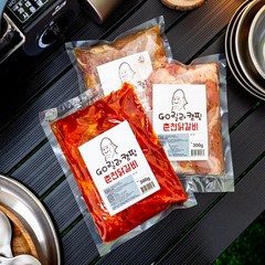 고릴라캠핑 국내산 춘천닭갈비 소금 간장 양념 1kg 제조 발송, 300g X 4개, 1개
