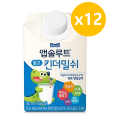 앱솔루트 킨더밀쉬 200ml, 우유맛, 12개