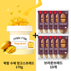 팍팜 수제 망고스프레드 170g+브라운브레드 10개, 스프레드) 망고 + 부시맨브레드10개입