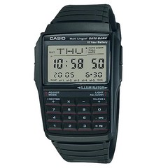 정품[CASIO] DBC-32-1A 카시오 우레탄밴드 데이터뱅크 10년전지 계산기