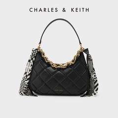 찰스앤키스 CHARLES&KEITH CK2-20271056 라지 아가일 숄더백(스카프 증정)