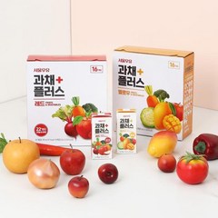서울우유 과채플러스 레드/옐로우 190ml 32팩, 03_레드 16팩+옐로우 16팩