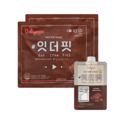 [본사 당일출고]델리스푼 단백질 쉐이크 잇더핏 2주플랜 (더블초코맛 14개입), 14개, 40g