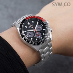 세이코 남성 캐쥬얼 크로노그래프 메탈 손목 시계