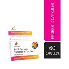 vH essentials (미국직배) 1+1 프로바이오틱스 + 프리바오이틱스 유산균 60정 Probiotics with Prebiotics and Cranberry Feminine Health Supplement, 2개