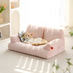 카무라라 고양이 강아지 구름소파 대형, 핑크