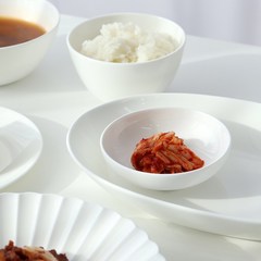 한국도자기 소람 백지 홈세트 구성품 낱개 식기모음, 소람 백지 프릴 6굽부