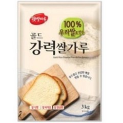 햇쌀마루 골드 강력 쌀가루 국산, 3kg, 1개