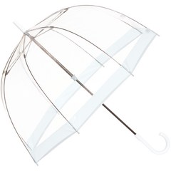 [문밧트] 접는 우산 FULTON(풀턴) Birdcage 버드 케이지 여성 비닐 우산 여성 화이트 친골 65㎝ 전체 길이 92.5㎝ 직경 86㎝ 손잡이 16.5㎝