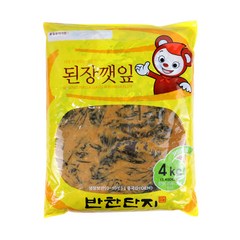 단동가오롱푸드 (냉장)반찬단지 된장깻잎4kg, 1개, 4kg