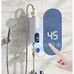 가정용 순간온수기 온도조절가능 전기온수기 샤워 세트, RYK-006