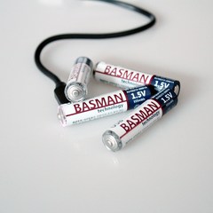 바스맨 1세대 USB 충전식 건전지 리튬이온 배터리 AAA 400mAh, 4개입, 1개