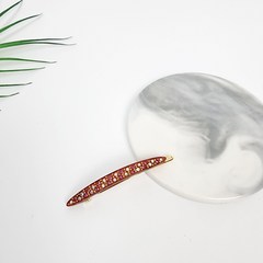 시크몽 로랑스 프랑스 수입핀 백화점핀 5.7 cm 큐빅스톤 긴타원 슬림 수동똑핀