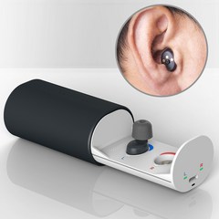 히어링에이블 아이리스10S 음성 소리 증폭기(보청기 알고리즘 자가 청력검사 제습), 1세트, 제습 충전기 + 아이리스10S (좌)