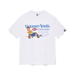 [매장용] 비전스트릿웨어 VSW Skateboarder 티셔츠 화이트 패션 백 VS2302ST14WH