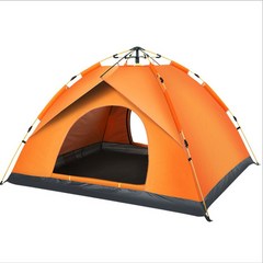 원터치쉘터 그늘막 라온팝 돔 대형 쉘터 텐트 3-4인용 캠핑 텐트는 설치가 쉽습니다. 1겹의 자외선 차단 처리 방풍 해변 등반 가방 포함, 주황색