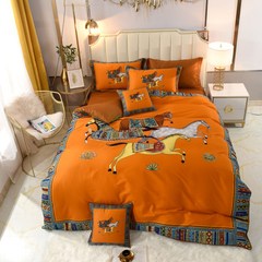 유럽풍 명품 침대커버세트 호텔 이불 4종세트 말그림, 디자인1