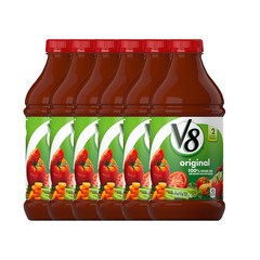 V8 오리지널 100% 야채주스 46oz(1.36L) 6병 Original Vegetable Juice 46 oz. Bottle, 6개, 1.36L