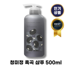 [본사 정품] NEW 청미정 흑곡 샴푸 500ml 1개 CHUNGMIHUMG BLACK GRAIN SHAMPOO 비듬샴푸 탈모샴푸 두피샴푸, 2개