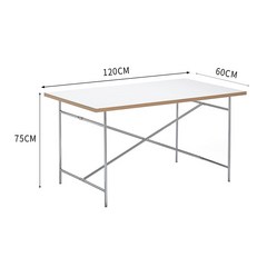 식탁 1200 600책상 테이블 모듈책상 원목 서재 아이어만테이블 리차드램퍼트 고급형, 화이트보드+스틸프레임120*60*75cm, 부정하다, 화이트 보드 + 스틸 프레임 120x60x75cm