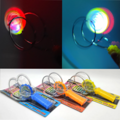 1+1 LED 자석팽이 자이로 불빛 원심력 장난감 과학 완구 [배터리 포함], 1+1 LED 자석팽이(색상랜덤)