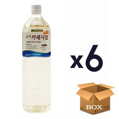 [대상] 슈가 카페 시럽 1.5L x 6개입, 6개