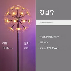 led 민들레 라이트 야상 플라워정원잔디등정원등방수구형등광섬유갈대등, 하드 파이버 300mm, 하나