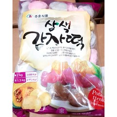 주호식품 삼색감자떡(주호 1.5K)X9 업소 금바위감자떡, 1.5kg, 9개