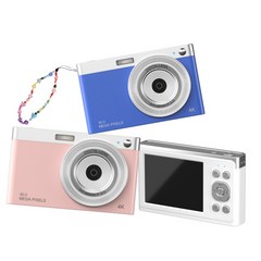디카 브이로그 디지털 카메라 입문자용 동영상 촬영 꿀딩즈, 핑크, 32GB