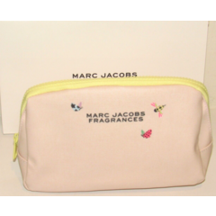 마크 제이콥스 향수 핑크 옐로우 화장품 파우치 클러치 백 꿀벌 나비 가방 레더