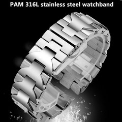 PANERAI 파네라이 시계 호환 24mm 실버 스테인레스 브레이슬릿 시계줄 메탈 워치 밴드 스트랩