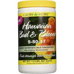 Grow More Hawaiian 플루메리아 브로멜리아드 다육 식물 꽃 개화 촉진 영양제 미국산, 1.5-Pound, 1개