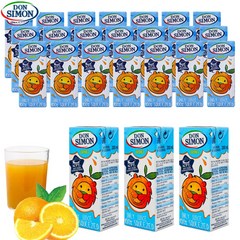 예이니식품 돈시몬 착즙 오렌지 주스 200ml 어린이음료수생과일, 24개