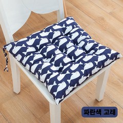 바닥과 의자용 부드러운 사각형 베개, 파란색 고래