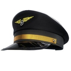 해군모자 캡틴 군모 선장 조종사 파일럿 공연 코스튬 캡틴 모자 파일럿 모자 항공 모자 배지 포함 조절 가능 팔각형 모자