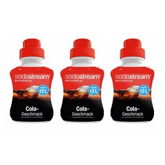 SodaStream Syrup 독일 소다스트림 콜라 탄산수 시럽 500ml 3팩, 3개