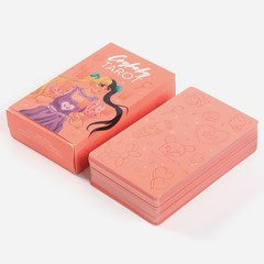 LOVFIR 입문자용 기본 타로카드 휴대용 78장의 타로카드로 점치는 타로 Universal Waite Tarot, 핑크색