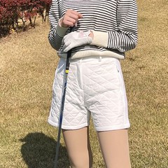 [MM스포츠]여성 겨울 방한 누빔 패딩 골프 반바지 골프웨어