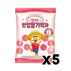 뽀로로 한입딸기약과 디저트간식 100g x 5개