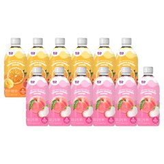 배스킨라빈스 레인보우 샤베트 워터 500ml x 6개+피치 요거트 6개, 12개