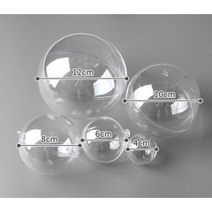 (MH) 민화 투명 플라스틱볼 10cm (5개입), 단품