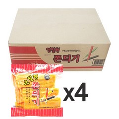 신흥 연필심쫀드기 1박스(600g 4봉) 울산쫀드기 경주쫀드기 불량식품 연필형쫀드기 연필쫀드기, 600g, 4개